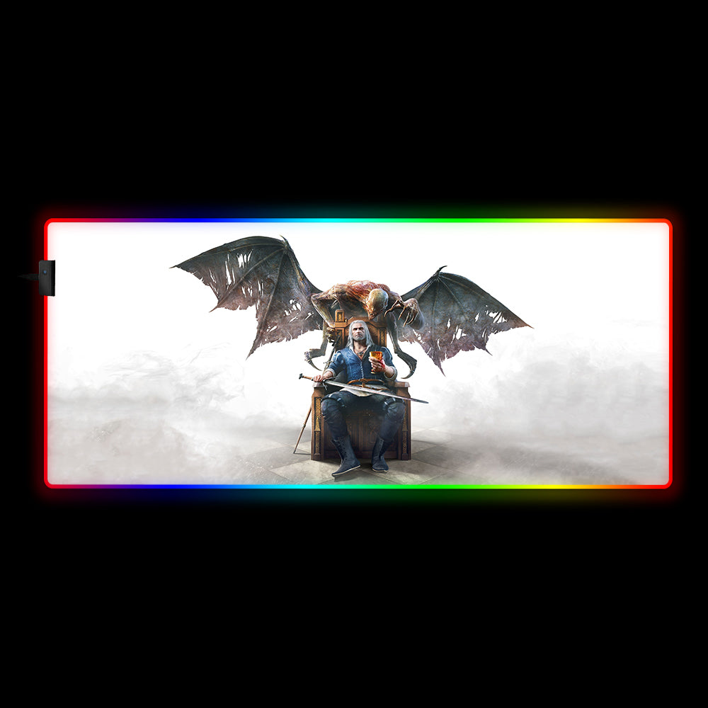 Allleftout Blood And Wine Design Rgb Gaming Mouse Pad, Computer Desk Mat