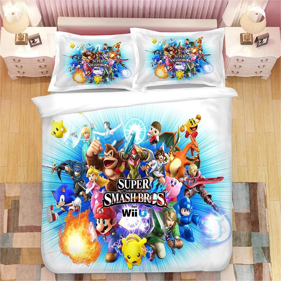 Super Smash Bros. Ultimate Mario  #6 Duvet Cover Quilt Cover Pillowcase Bedding Set Bed Home Bedroom Decor