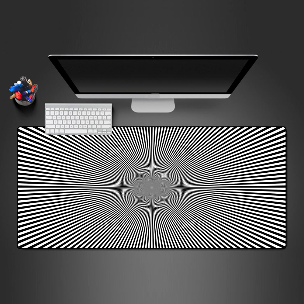 Allleftout Burst Illusion Design Gaming Mouse Pad, Computer Desk Mat