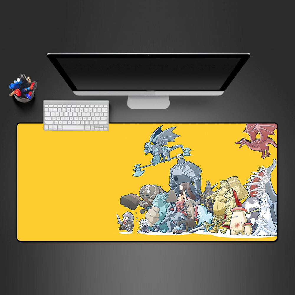 Allleftout Dark Souls Cartoon Style Design Gaming Mouse Pad, Computer Desk Mat