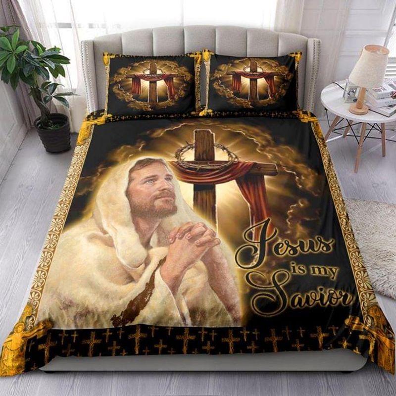 Jesus Christ Praying Bedding Set Jesus Is My Savior Christian Gift