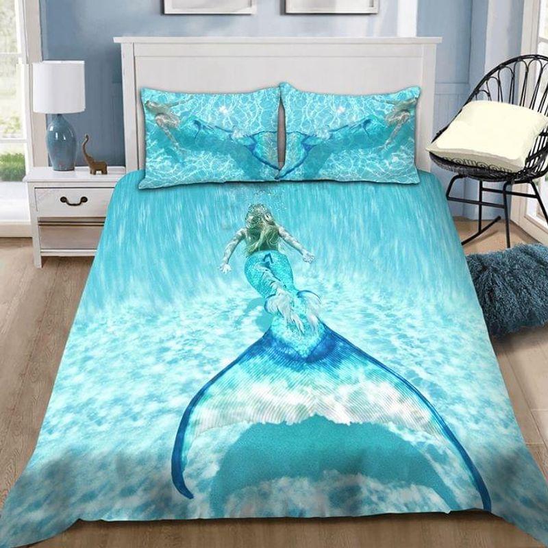 Beautiful Mermaid Bedding Set Mermaid Ocean Make Waves Daughter Gift