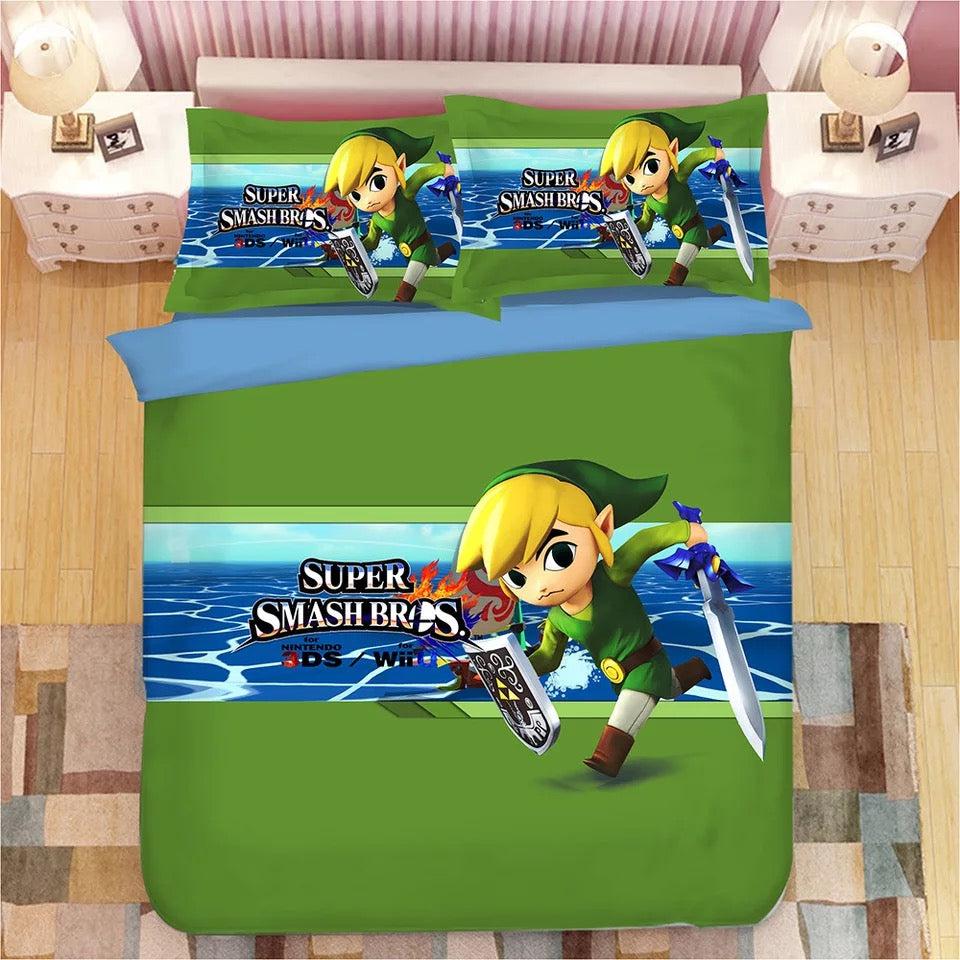 Super Smash Bros. Ultimate Mario  #17 Duvet Cover Quilt Cover Pillowcase Bedding Set Bed Home Bedroom Decor