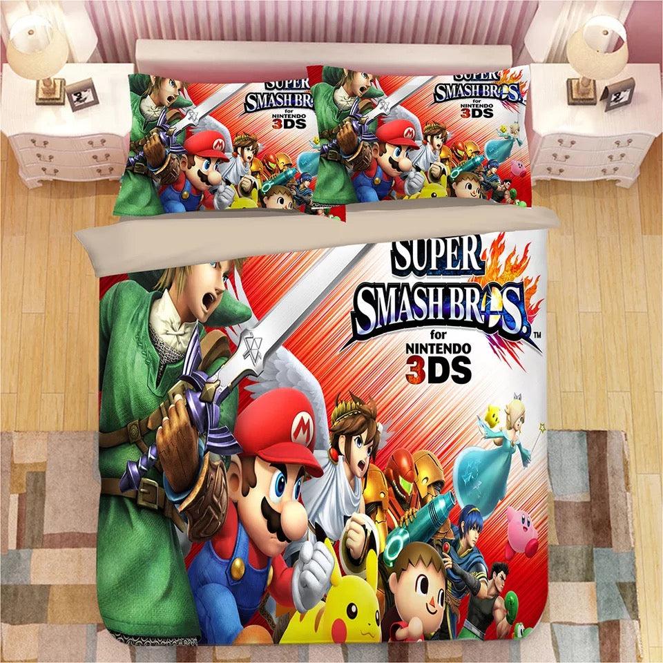 Super Smash Bros. Ultimate Mario  #11 Duvet Cover Quilt Cover Pillowcase Bedding Set Bed Home Bedroom Decor