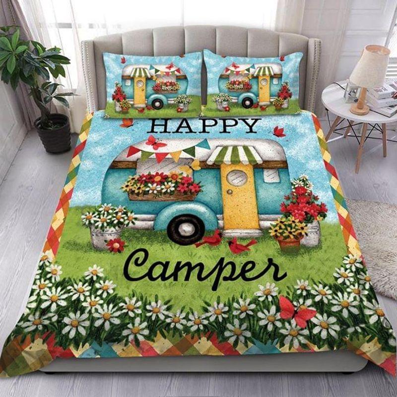 Happy Camper Camping Car Daisy Cardinalis Bedroom Decor For Camping Lovers