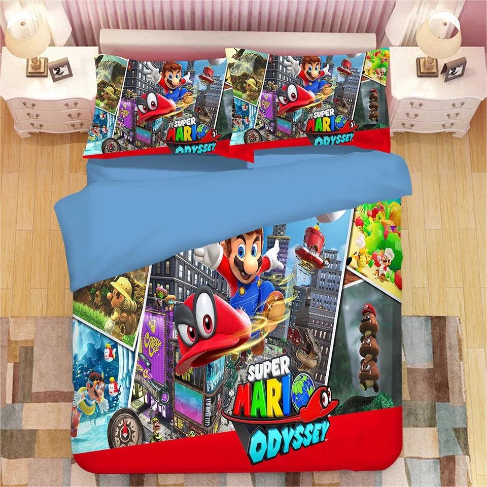 Super Smash Bros. Ultimate Mario  #20 Duvet Cover Quilt Cover Pillowcase Bedding Set Bed Home Bedroom Decor