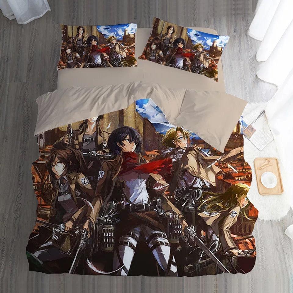 Attack On Titan  #1 Duvet Cover Quilt Cover Pillowcase Bedding Set Bed Home Bedroom Decor
