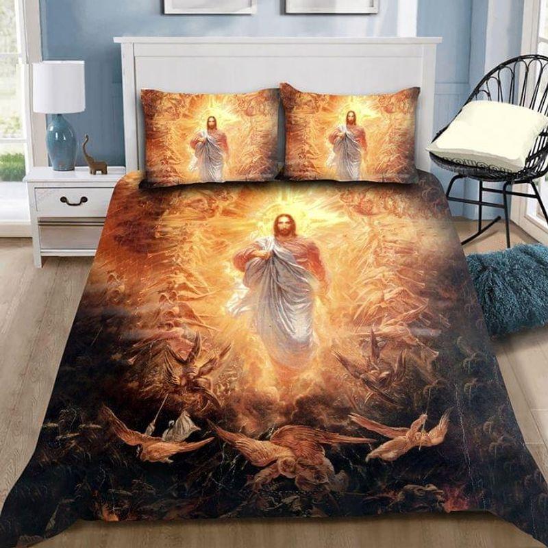 Jesus Christ Bedding Set Jesus Power Jesus Faith Over Fear Christian Gift