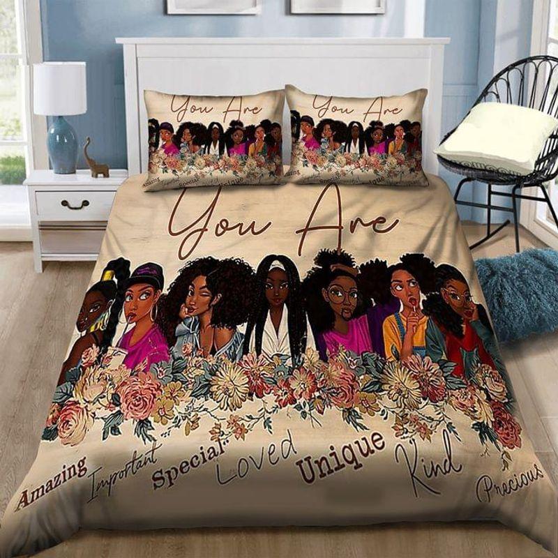 Black Girl You Are Bedding Set Afro Girl Black Pride Gift For Woman
