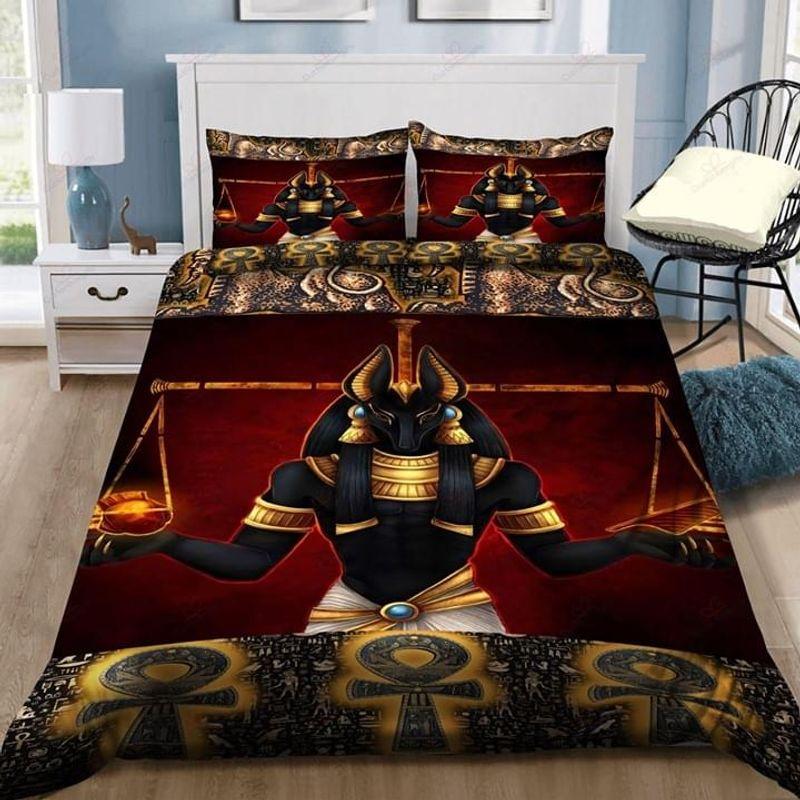 Ancient Egypt Anubis God Bedding Set Ancient Egyptian Culture Lover Gift