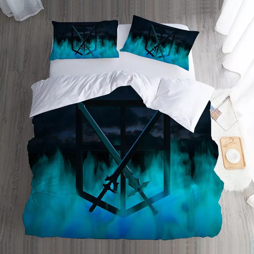 Attack On Titan  #7 Duvet Cover Quilt Cover Pillowcase Bedding Set Bed Home Bedroom Decor