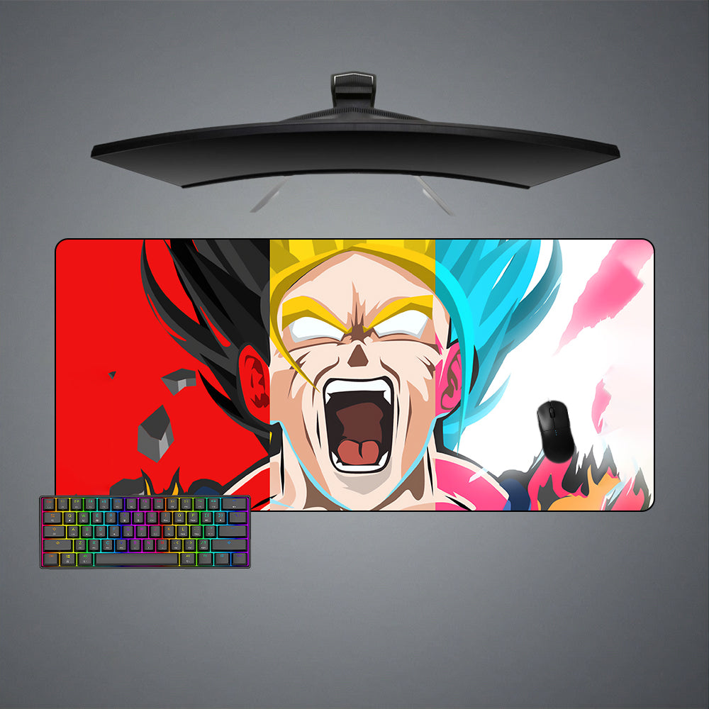 Allleftout Son Goku Transformations Design Gaming Mouse Pad, Computer Desk Mat