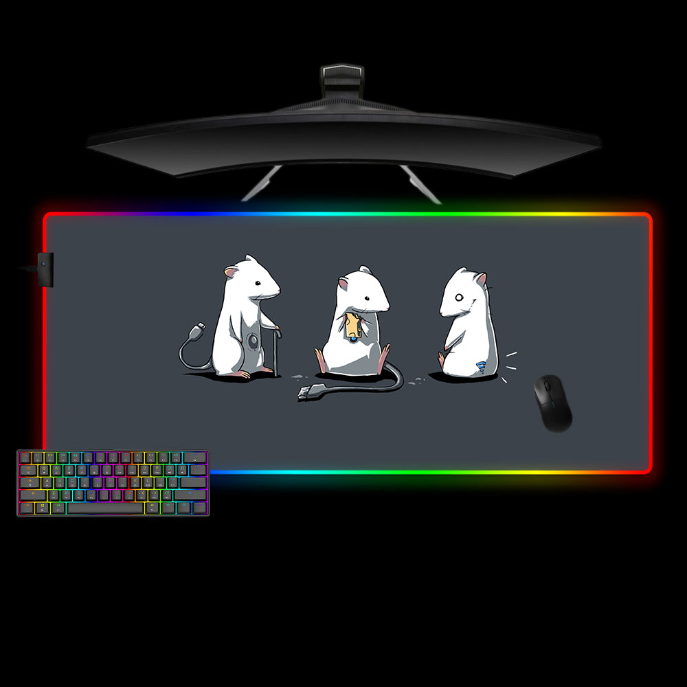 Allleftout Mice Evolution Design Rgb Gaming Mouse Pad, Computer Desk Mat