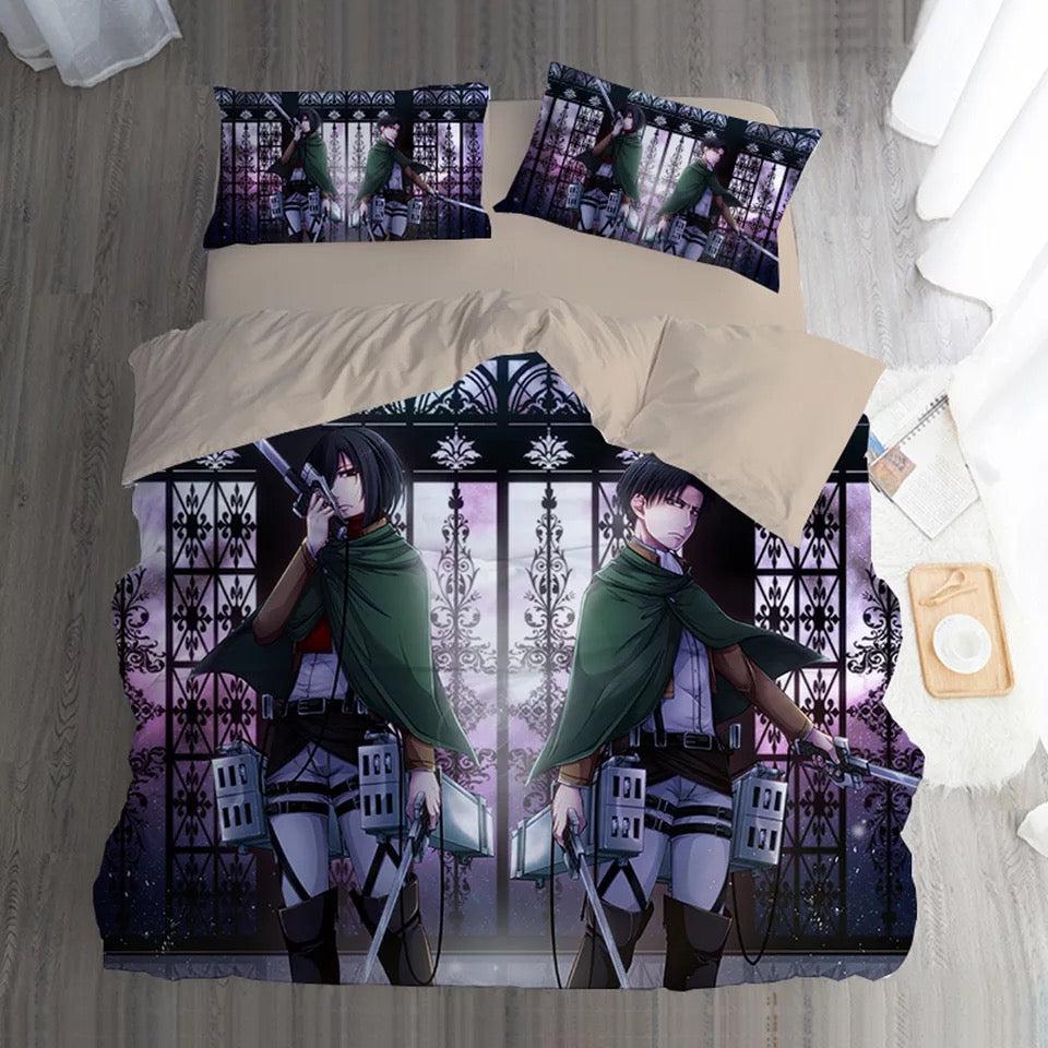 Attack On Titan  #11 Duvet Cover Quilt Cover Pillowcase Bedding Set Bed Home Bedroom Decor