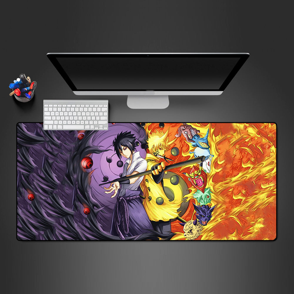 Allleftout Naruto And Sasuke Design Gaming Mouse Pad, Computer Desk Mat