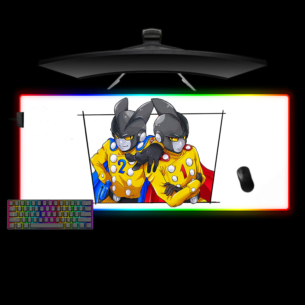 Allleftout Gamma 1 And 2 Design Rgb Gaming Mouse Pad, Computer Desk Mat