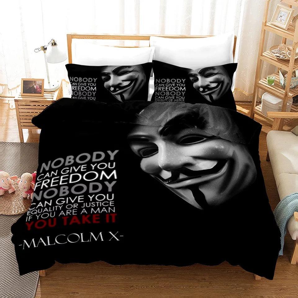V For Vendetta  #1 Duvet Cover Quilt Cover Pillowcase Bedding Set Bed Home Bedroom Decor