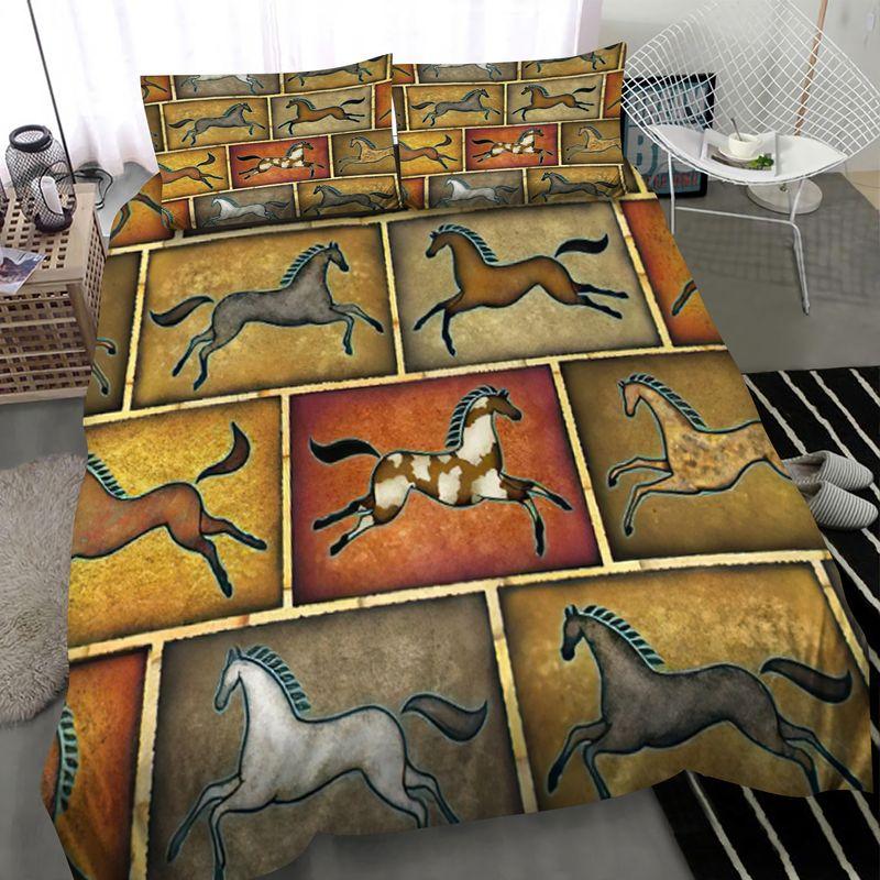 Horse Native Bedding Set Horse Quilt Bed Set Horse Lover Gift