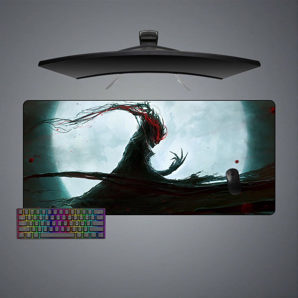 Allleftout Moon Demon Design Gaming Mouse Pad, Computer Desk Mat
