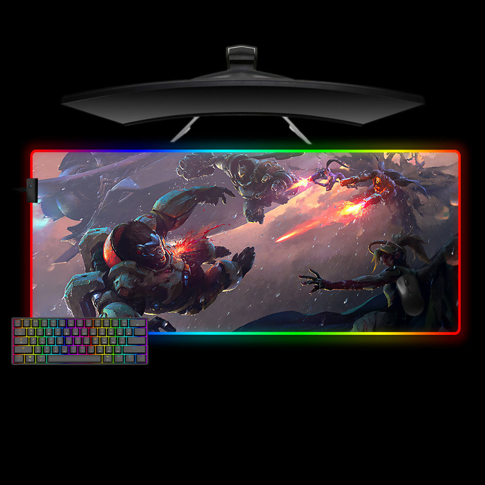 Allleftout Overwatch Fall Design Rgb Gaming Mouse Pad, Computer Desk Mat