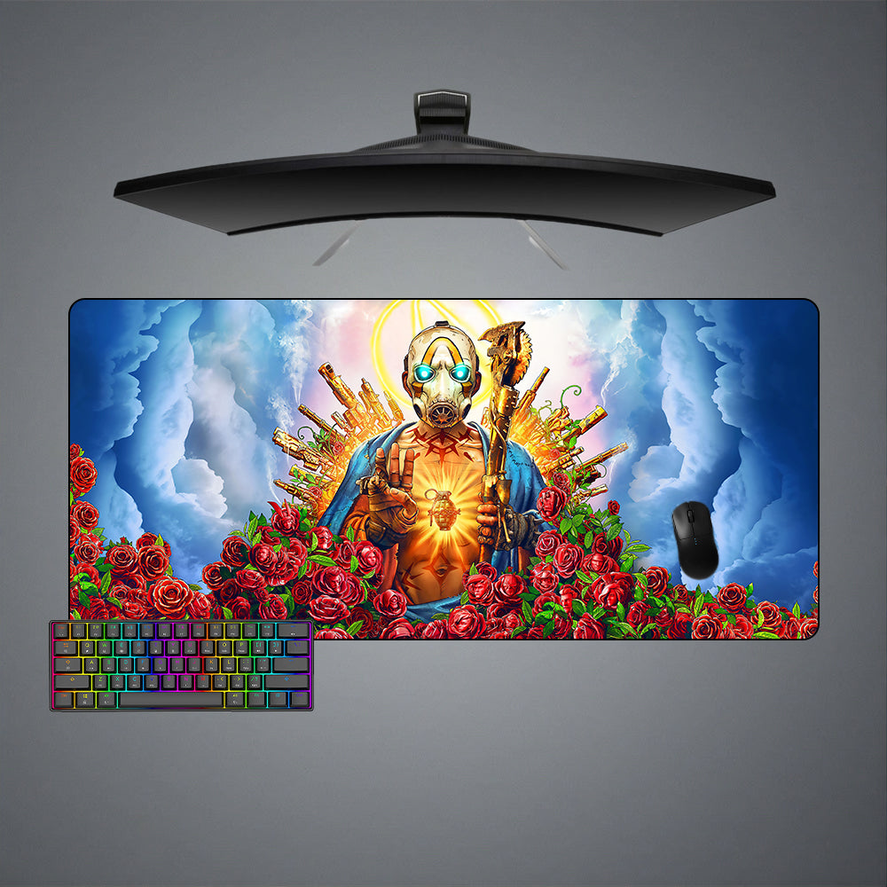 Allleftout Borderlands Guns Jesus Design Gaming Mouse Pad, Computer Desk Mat