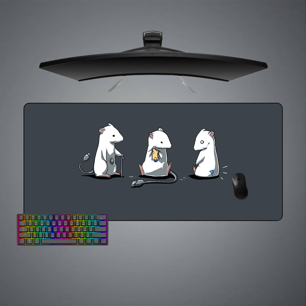 Allleftout Mice Evolution Design Gaming Mouse Pad, Computer Desk Mat