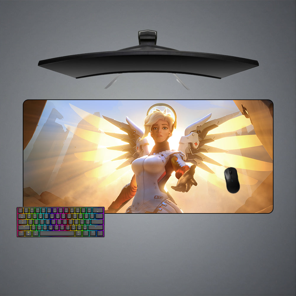 Allleftout Mercy Support Design Gaming Mouse Pad, Computer Desk Mat