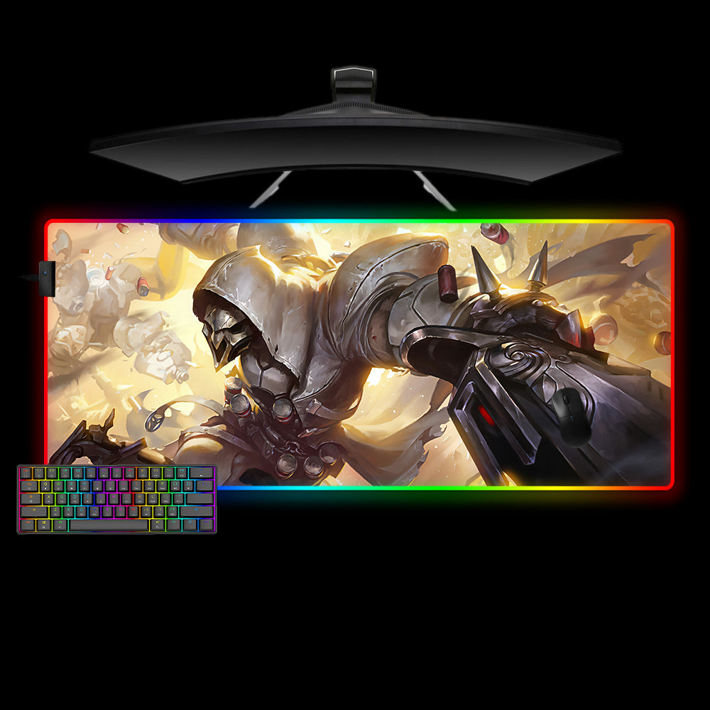 Allleftout Overwatch Reaper Design Rgb Gaming Mouse Pad, Computer Desk Mat