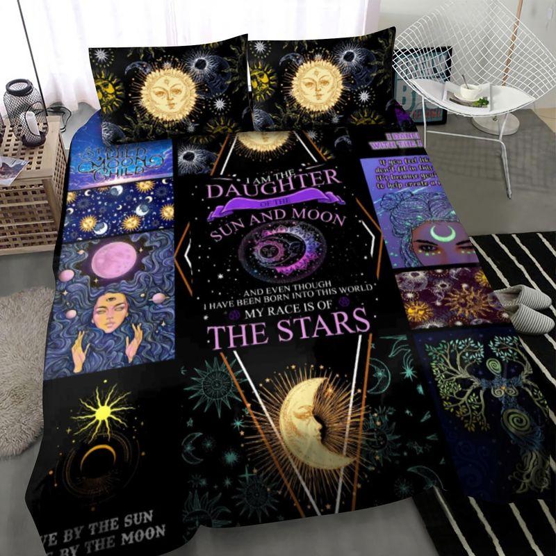 The Daughter Of Sun And Moon Wicca Art Bedding Set Daughter Gift