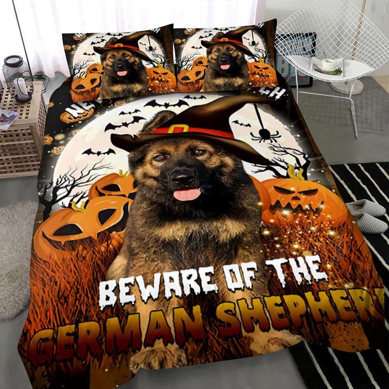 German Shepherd Halloween Bedding Set Beware Of The German Shepherd
