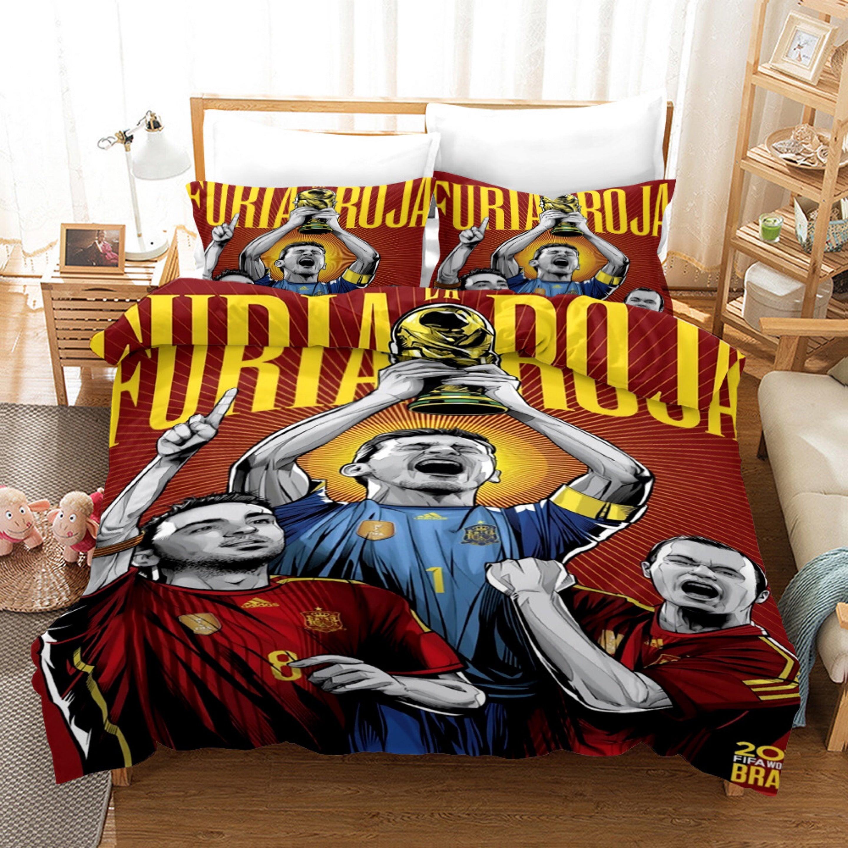 Football  #7 Duvet Cover Quilt Cover Pillowcase Bedding Set Bed Home Decor