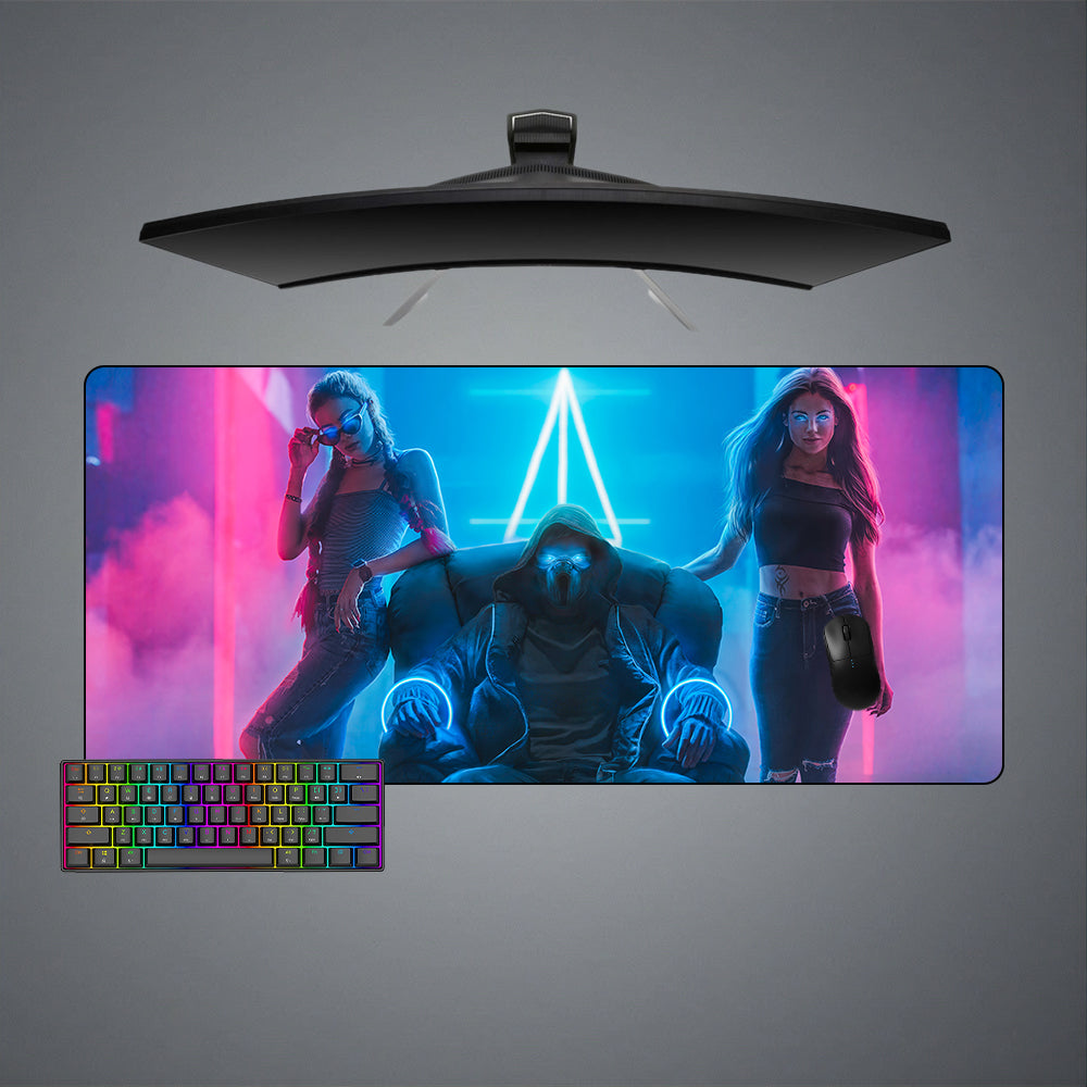 Allleftout Cyberpunk Boss Design Gaming Mouse Pad, Computer Desk Mat