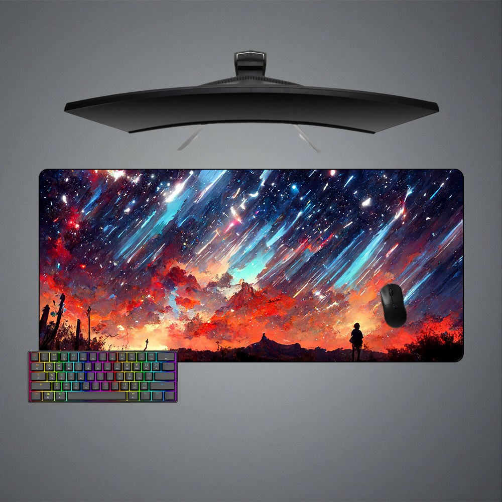 Allleftout Night Sky Painting Design Gaming Mouse Pad, Computer Desk Mat