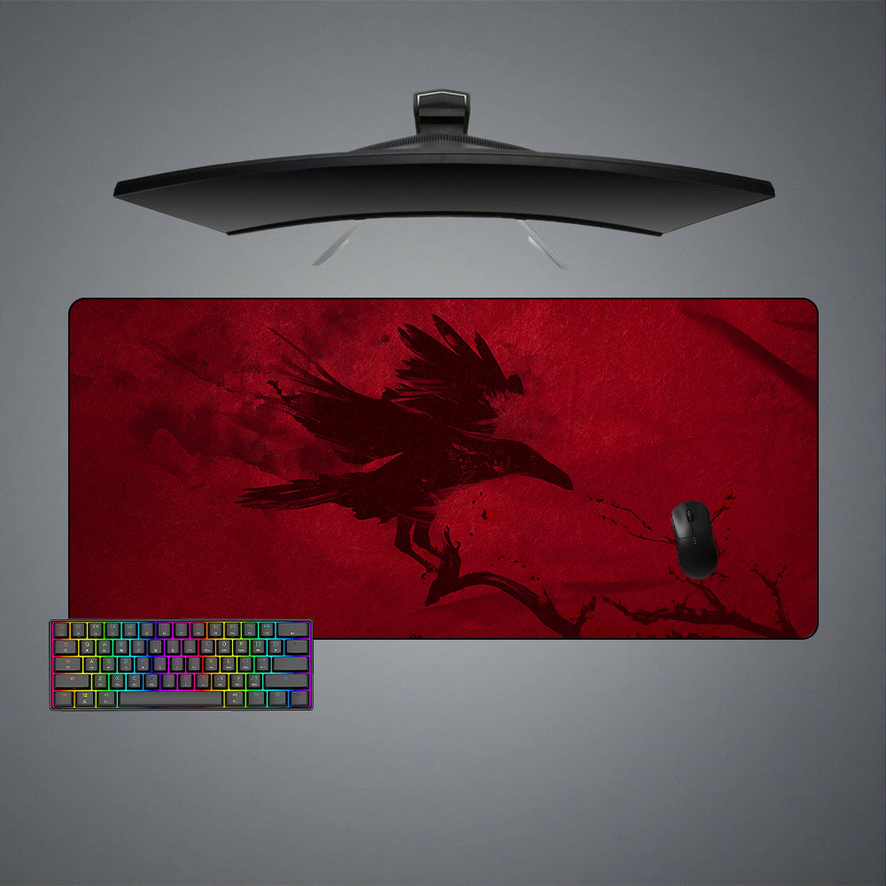 Allleftout Blood Raven Design Gaming Mouse Pad, Computer Desk Mat