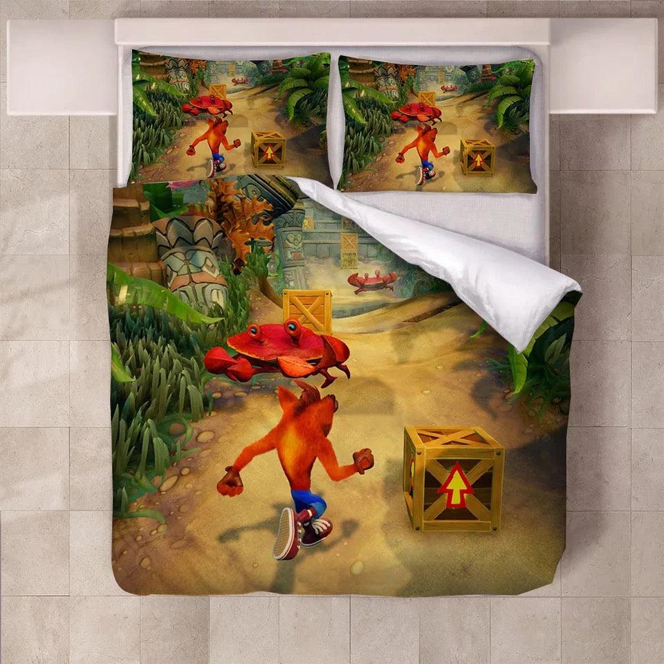 Crash Bandicoot 3: Warped  #6 Duvet Cover Quilt Cover Pillowcase Bedding Set Bed Home Bedroom Decor