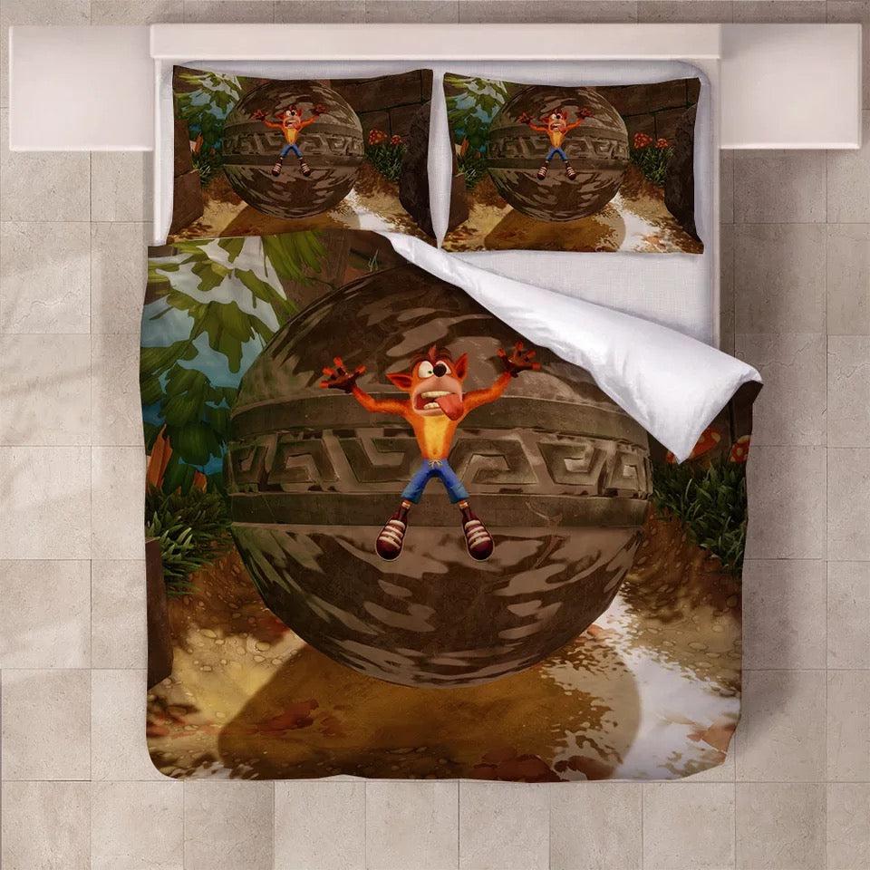 Crash Bandicoot 3: Warped  #5 Duvet Cover Quilt Cover Pillowcase Bedding Set Bed Home Bedroom Decor