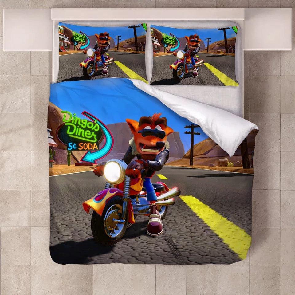 Crash Bandicoot 3: Warped  #4 Duvet Cover Quilt Cover Pillowcase Bedding Set Bed Home Bedroom Decor