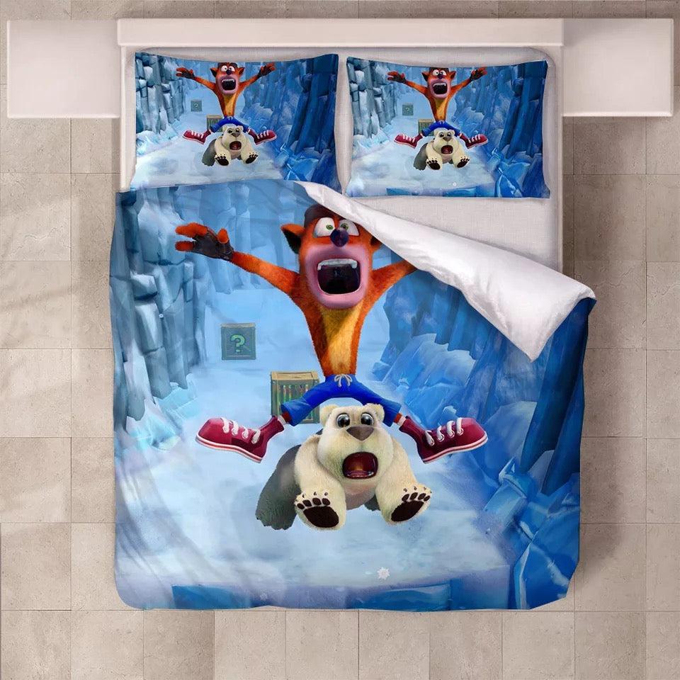 Crash Bandicoot 3: Warped  #3 Duvet Cover Quilt Cover Pillowcase Bedding Set Bed Home Bedroom Decor