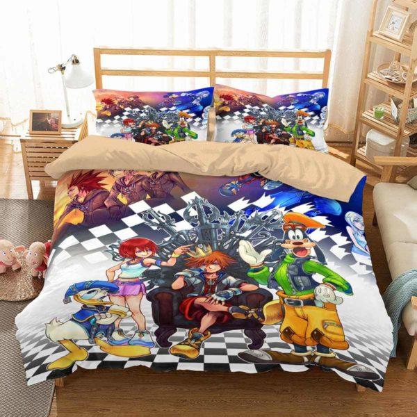 Kingdom Hearts  #2 Duvet Cover Quilt Cover Pillowcase Bedding Set Bed Home Bedroom Decor