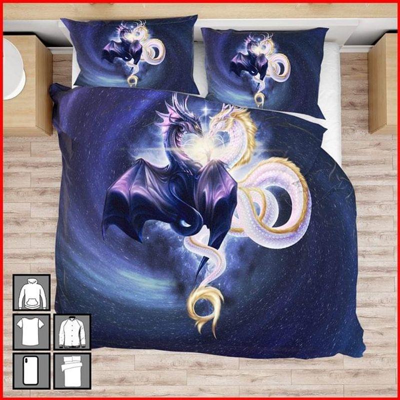 Dragons 3D Print Bedding Set Universal Theme Bedding Set Dragons Bedding Set Couple Gift