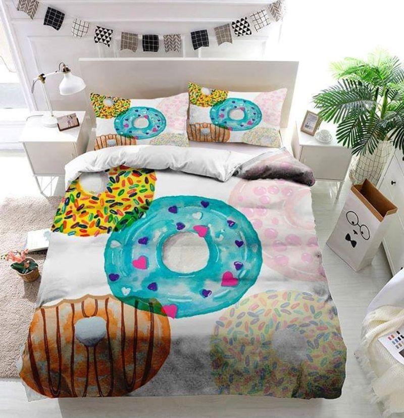 Donut Desserts Lover Bedding Set Donut Foodie Gift Cake Sweet Tooth Gifts