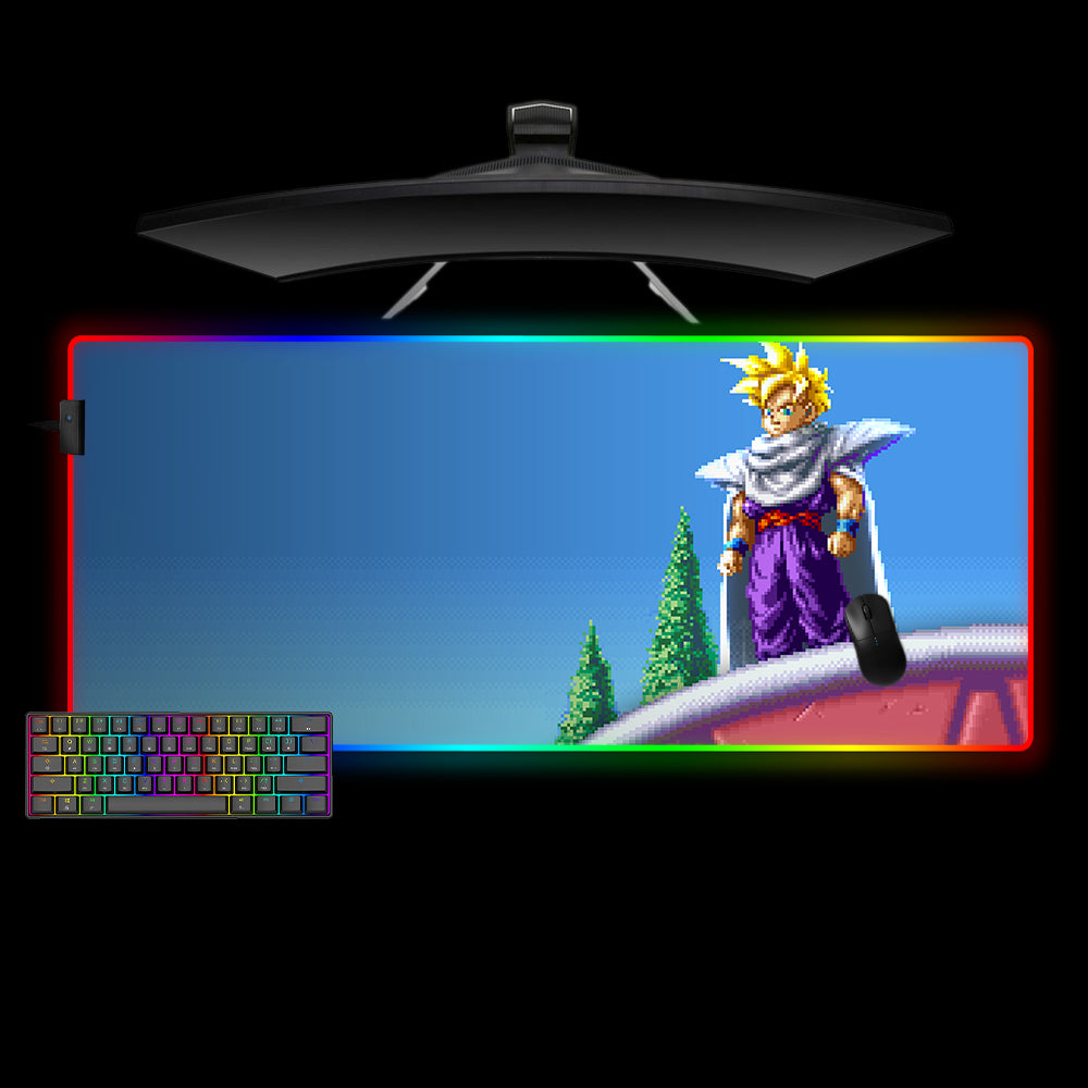 Allleftout Dbz Gohan Pixel Art Design Rgb Gaming Mouse Pad, Computer Desk Mat