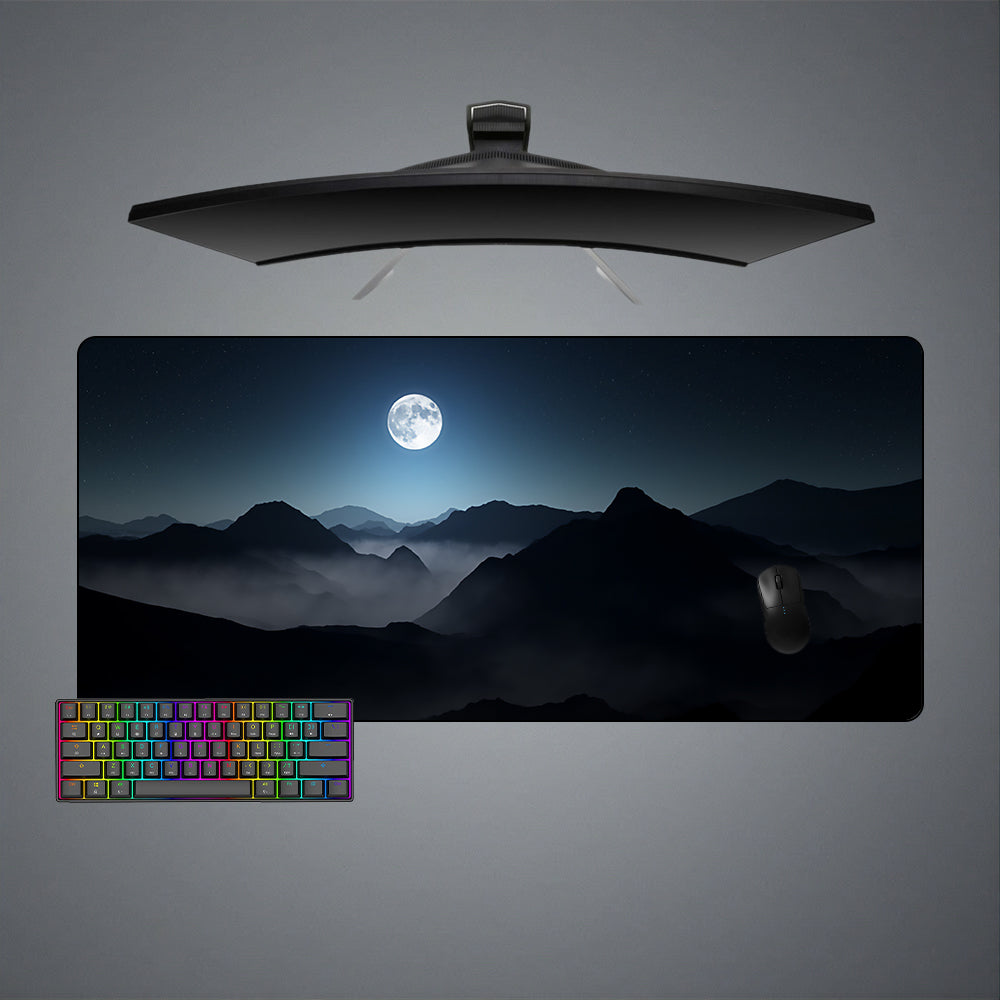Allleftout Misty Night Mountains Design Gaming Mouse Pad, Computer Desk Mat