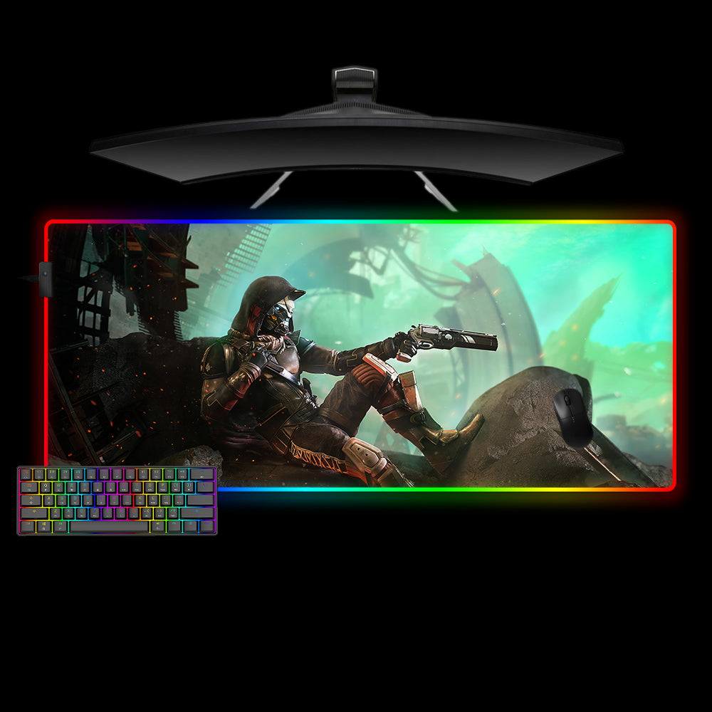 Allleftout Destiny Hunter Design Rgb Gaming Mouse Pad, Computer Desk Mat