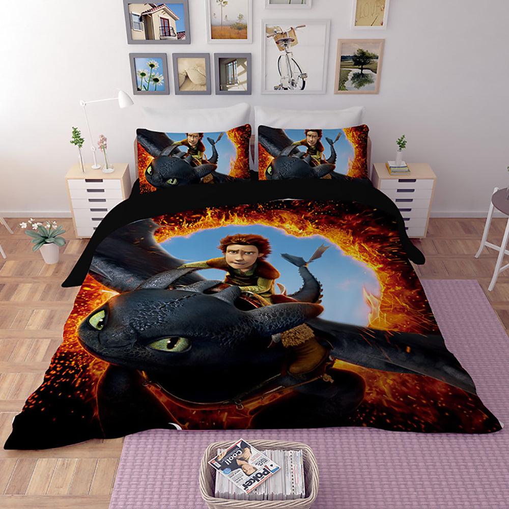 How To Train Your Dragon Hiccup  #26 Duvet Cover Quilt Cover Pillowcase Bedding Set Bed