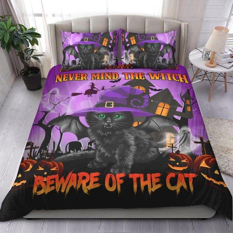 Never Mind The Witch Beware Of Th Cat Witch Cat Lover Halloween Night