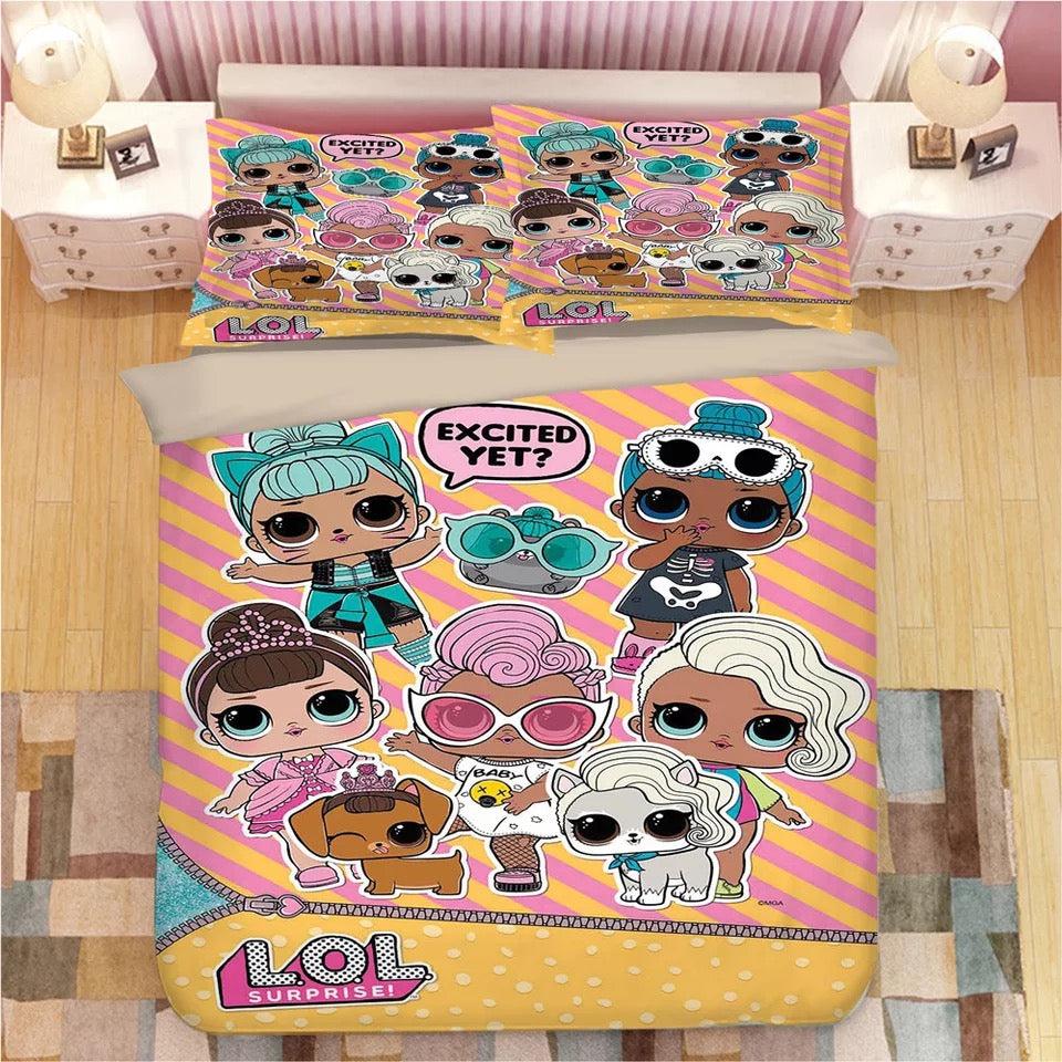 L.O.L. Surprise!  #34 Duvet Cover Quilt Cover Pillowcase Bedding Set Bed Home Bedroom Decor