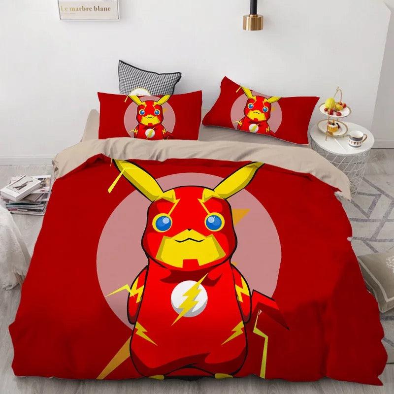 Pokemon Pikachu  #44 Duvet Cover Quilt Cover Pillowcase Bedding Set Bed Home Bedroom Decor