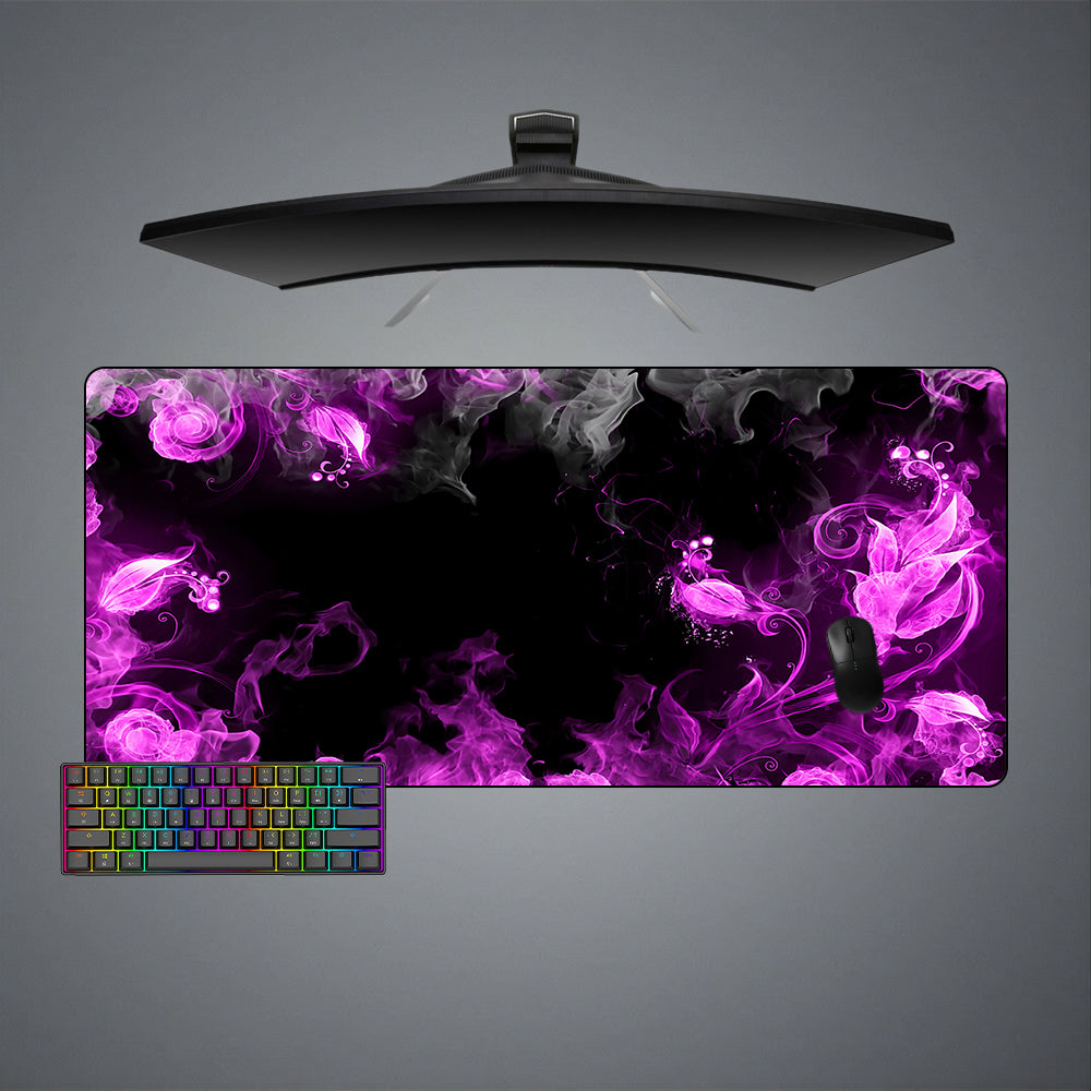 Allleftout Smoke Flower Art Design Gaming Mouse Pad, Computer Desk Mat
