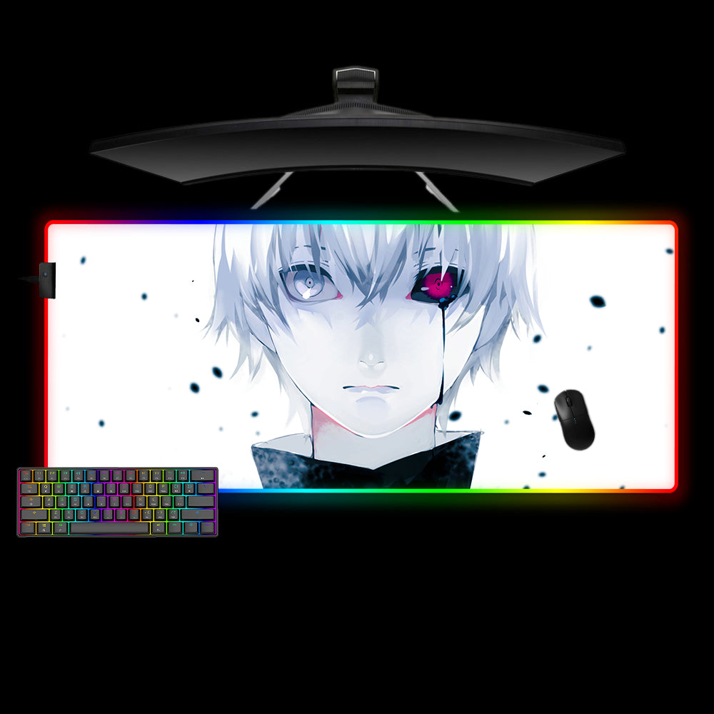 Allleftout Ken Kaneki Eyes Design Rgb Gaming Mouse Pad, Computer Desk Mat